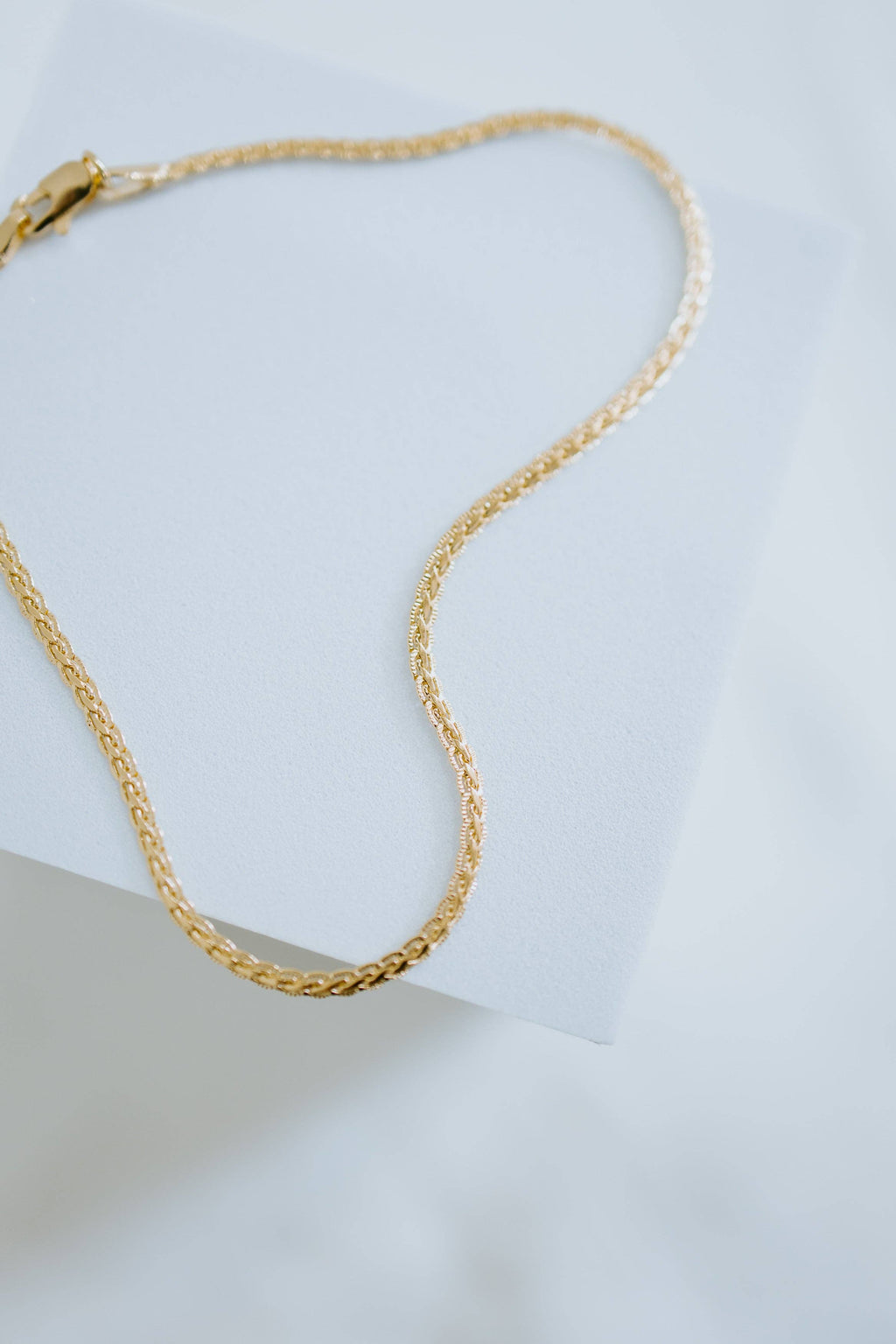 Gold Braided Chain Anklet
