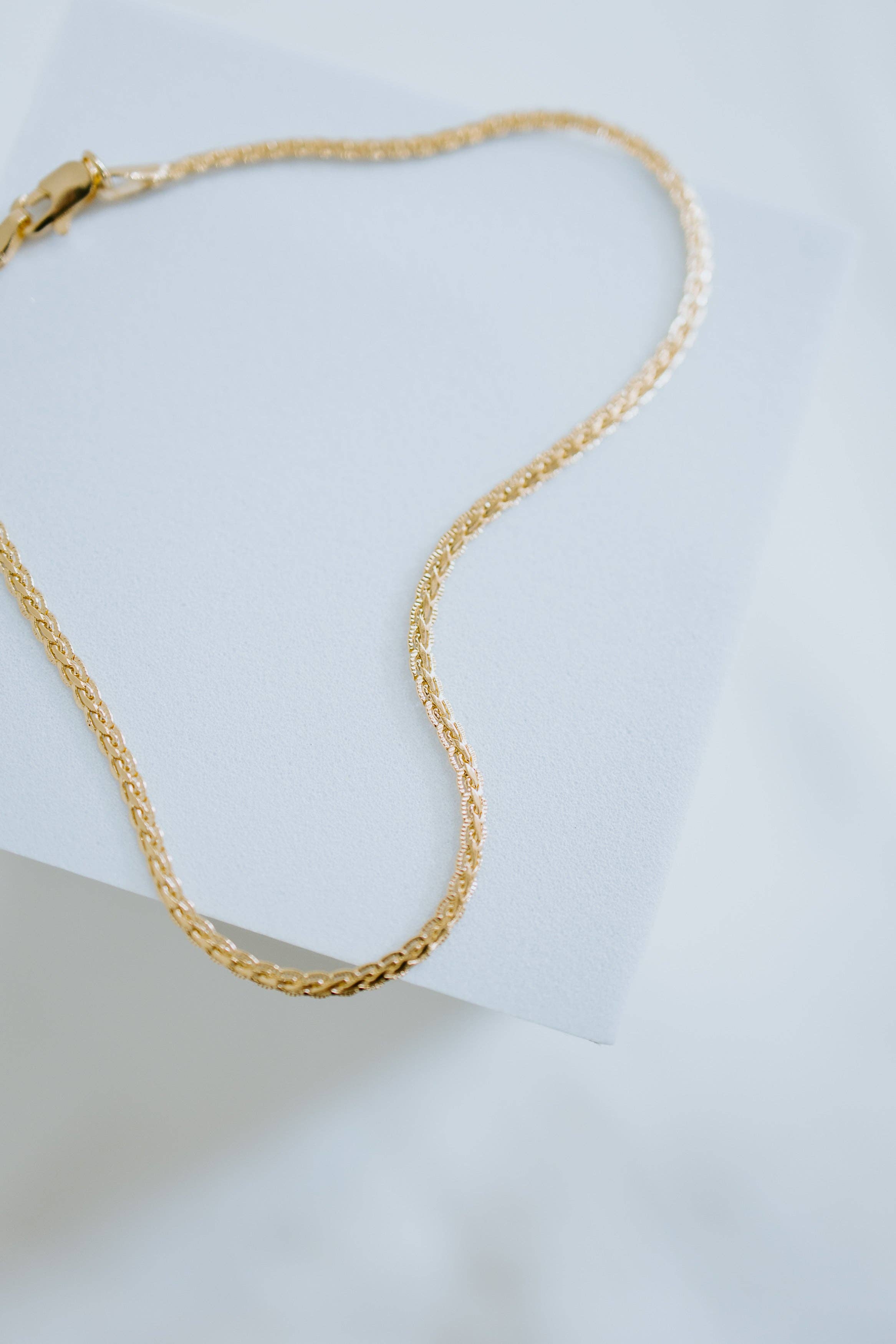Gold Braided Chain Anklet