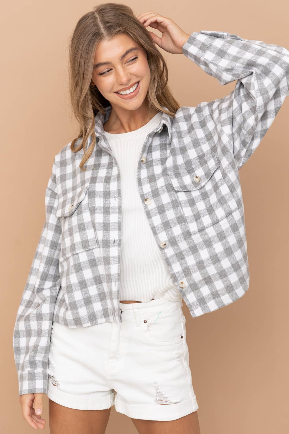 Cropped Shirt Jacket