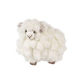 A64452: White looped plush covered sheep table piece,5in