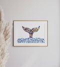 Whale Tail Pressed Flower Print 8x10