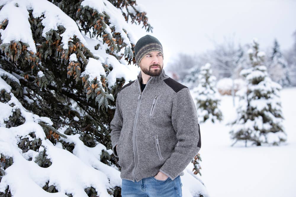 Oxford Full-Zip Wool Sweater