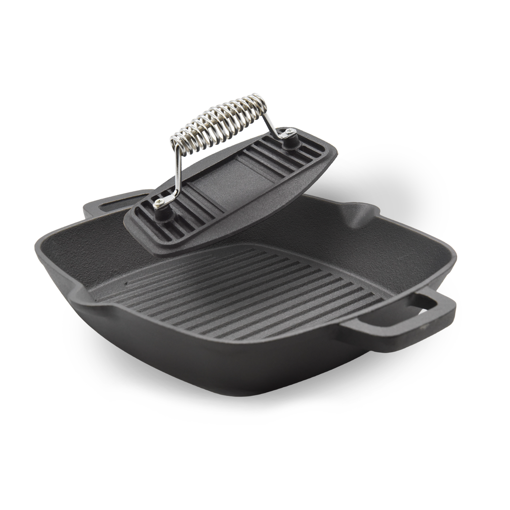 Pre-seasoned Cast Iron Grill Press