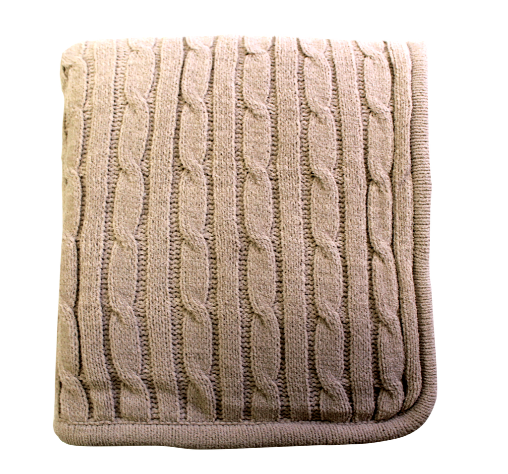 Cable Knit Lambswool Throw