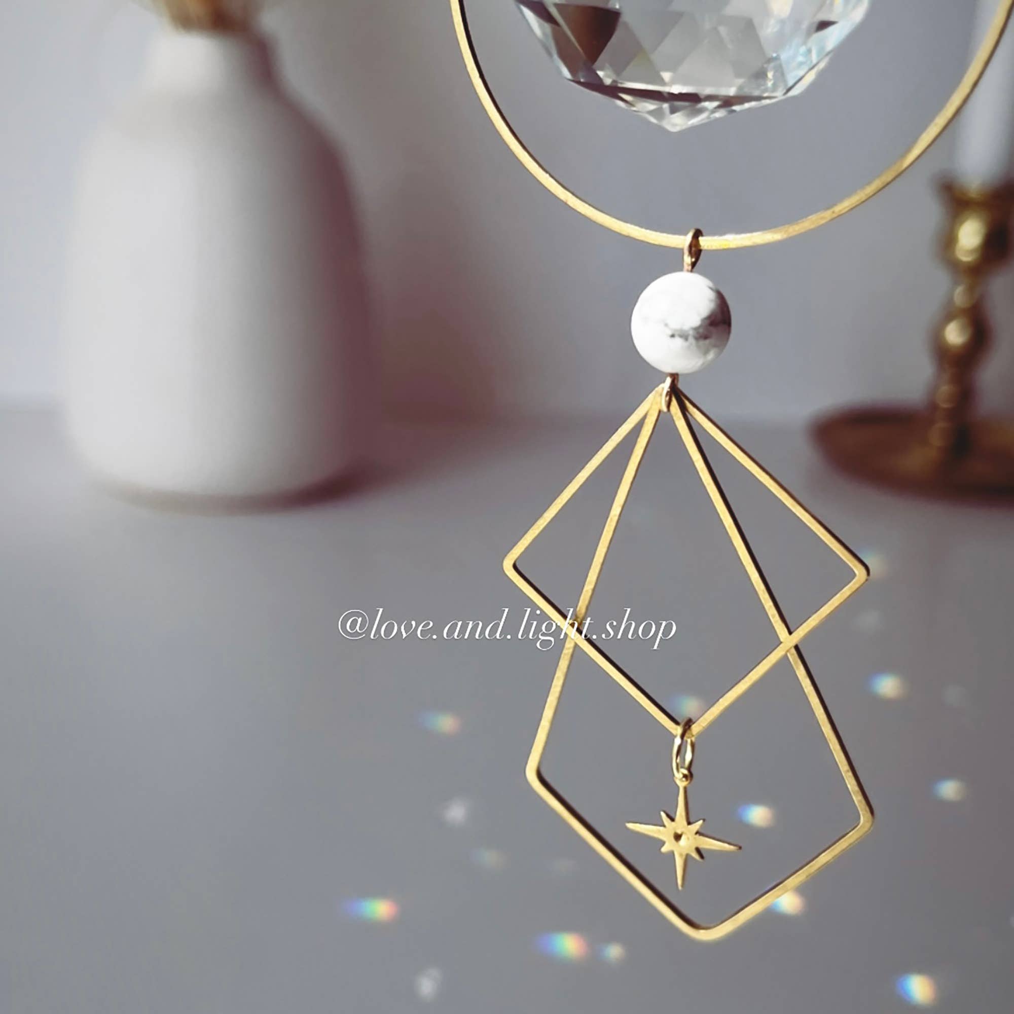 POLARIS Celestial Suncatcher with Howlite Beadwork