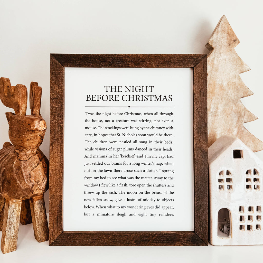 The Night Before Christmas Framed Wood Sign