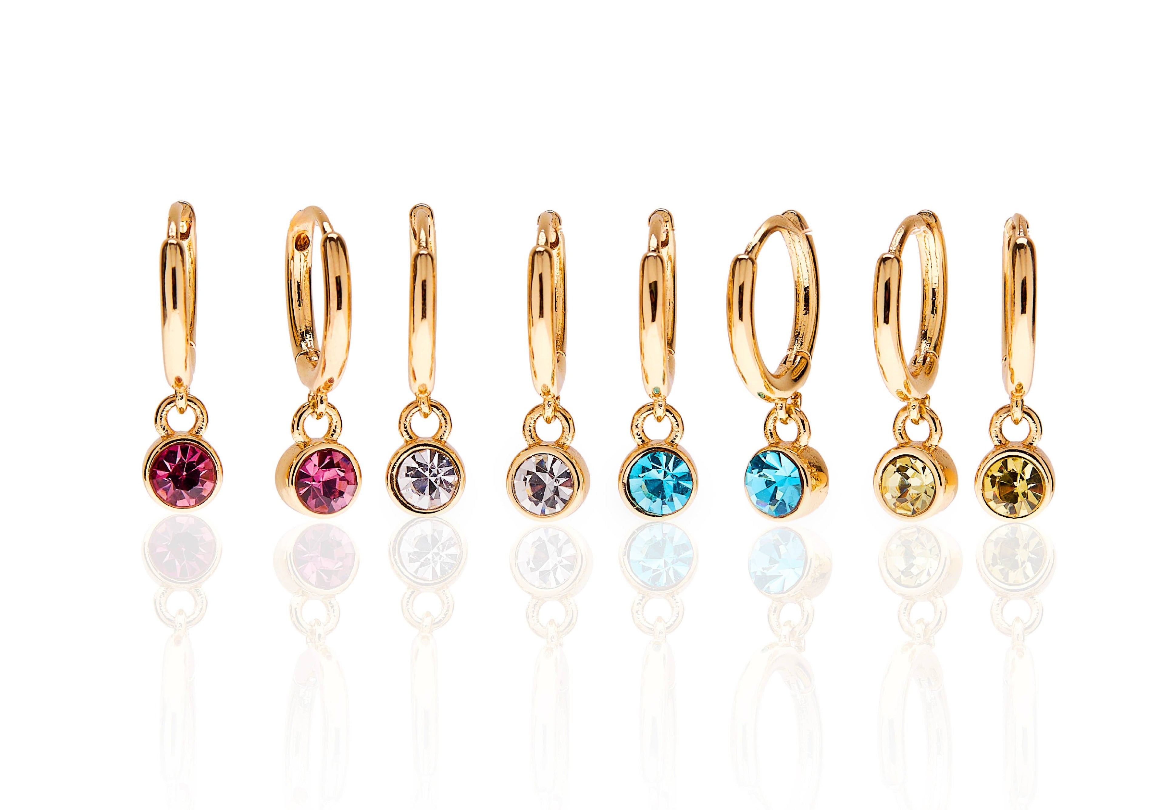 January Birthstone Stud & Huggie Hoop Earrings | Spring 2026