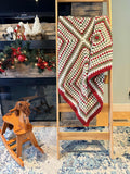 Fancy Nancy's Crochet Blanket - Traditional Christmas 52" X 52"