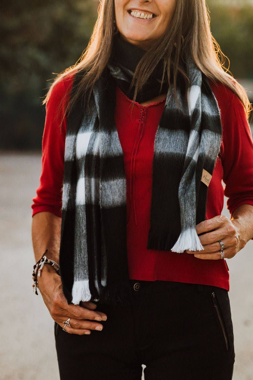 Uptown Black Alpaca Scarf