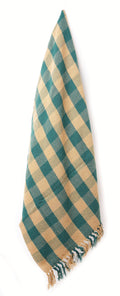 Cotton Throw - Green Check