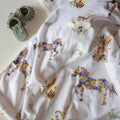 Wild Horses Minky Baby Blanket