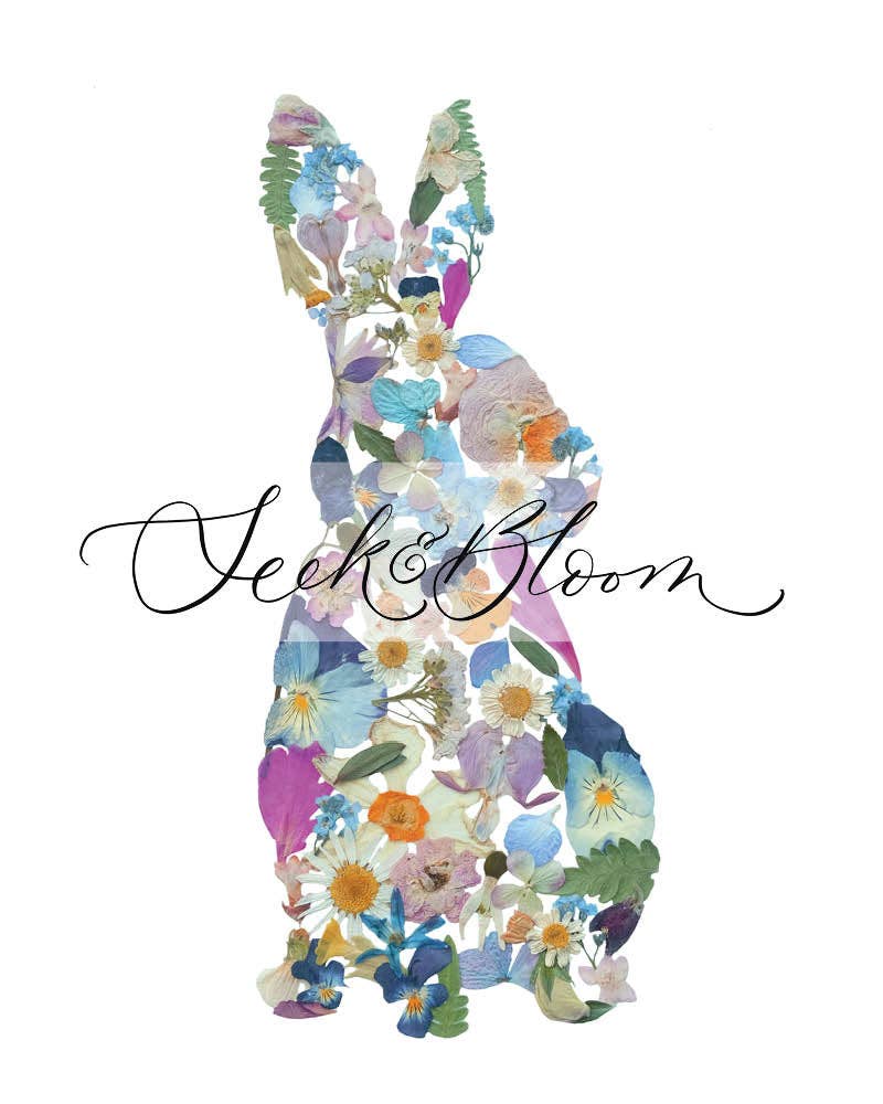 Rabbit - Pressed Flower Print