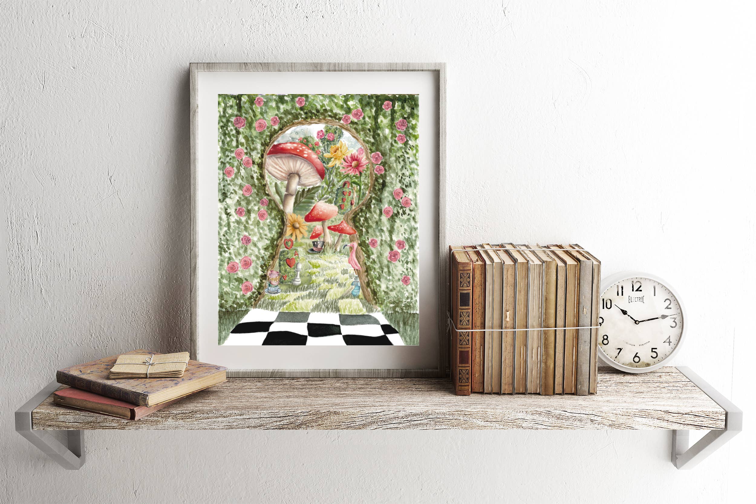 Alice in Wonderland Rosebush Print