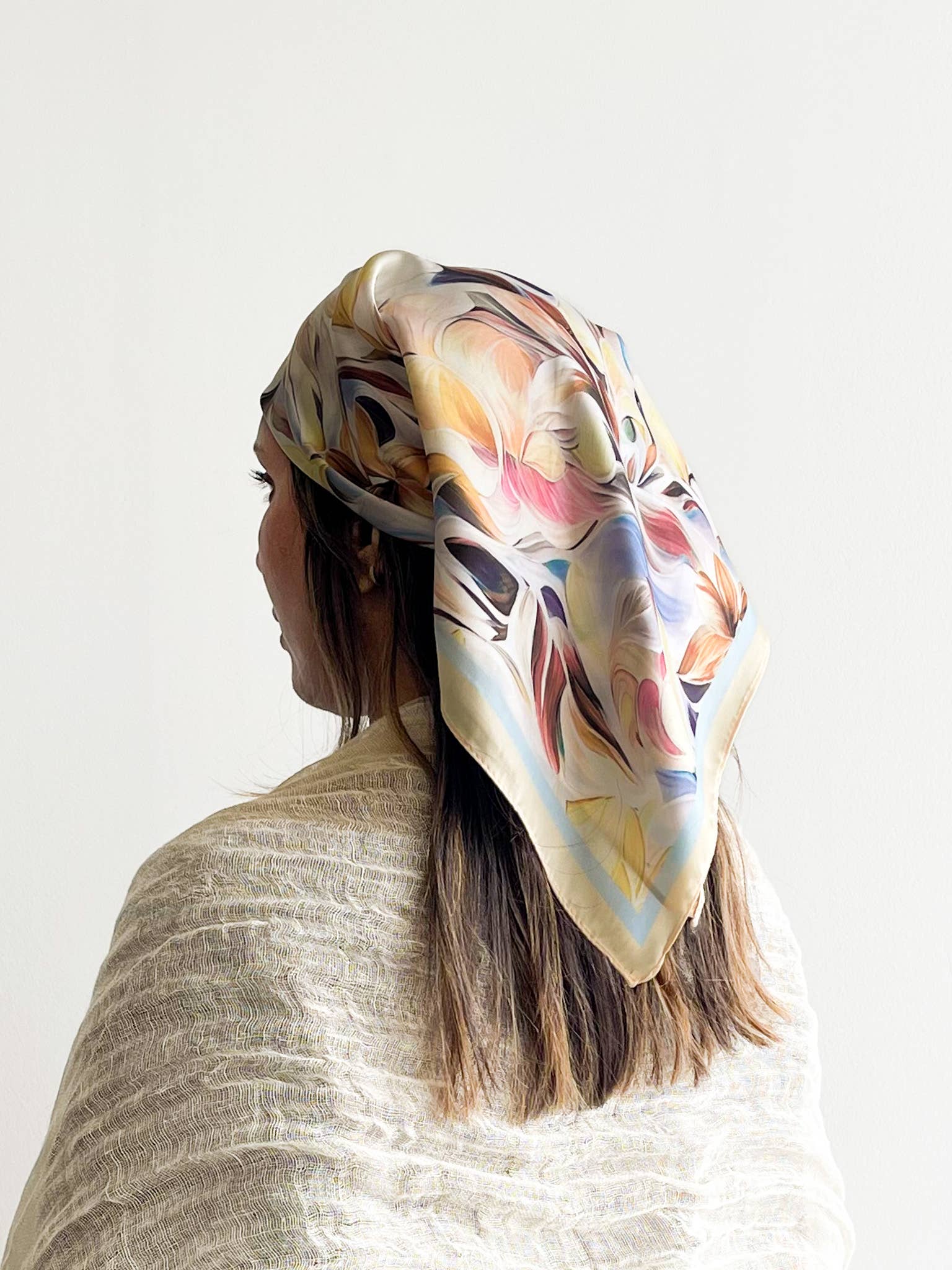Lila | Lightweight Floral Scarf