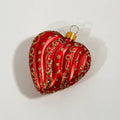 Glass Christmas Ornament, Heart