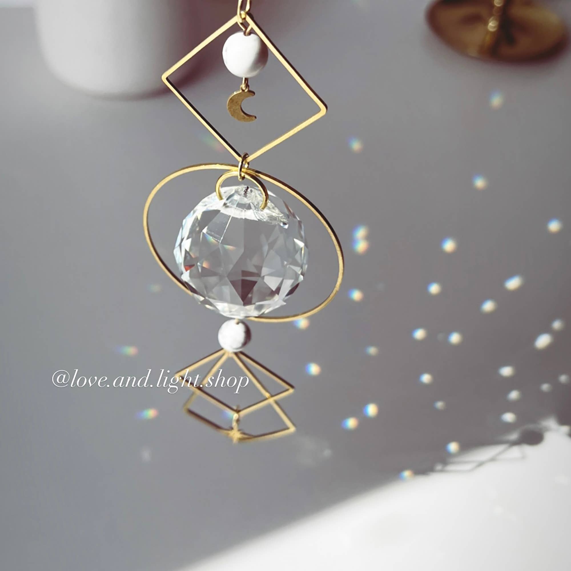 POLARIS Celestial Suncatcher with Howlite Beadwork