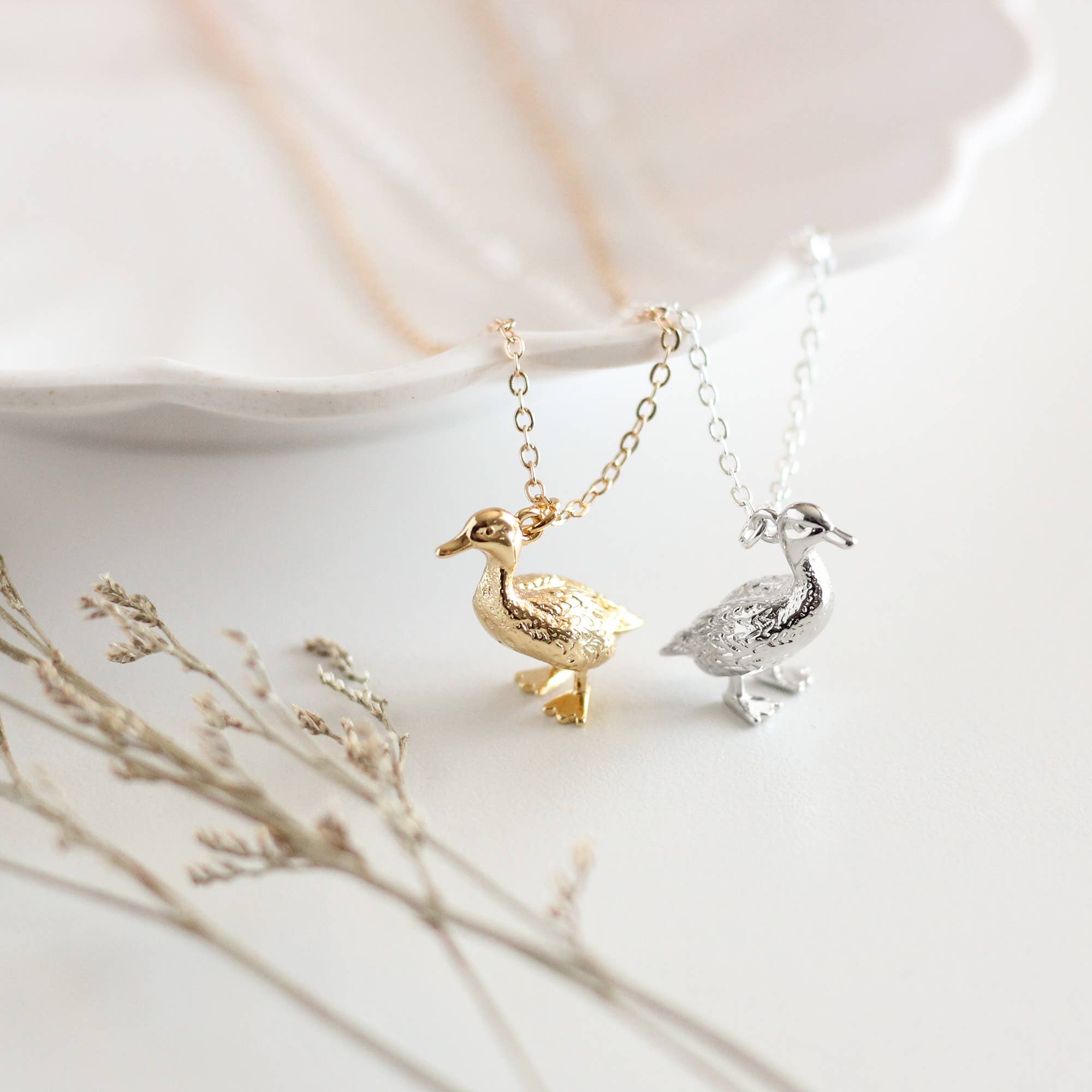 Duck Necklace: Yellow Gold