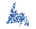 Blueberry Newfoundland Map Fine Art Print
