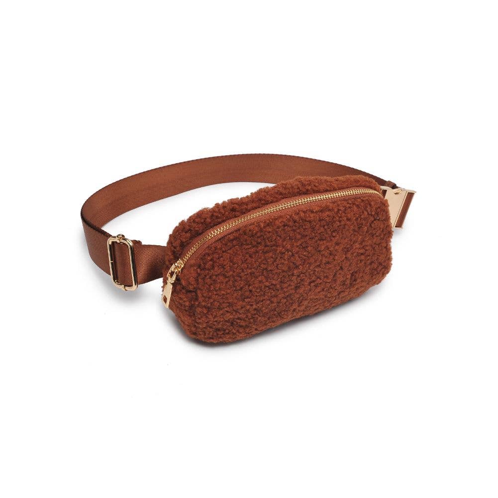 Santi Sherpa Shearling Belt Bag Fanny Pack