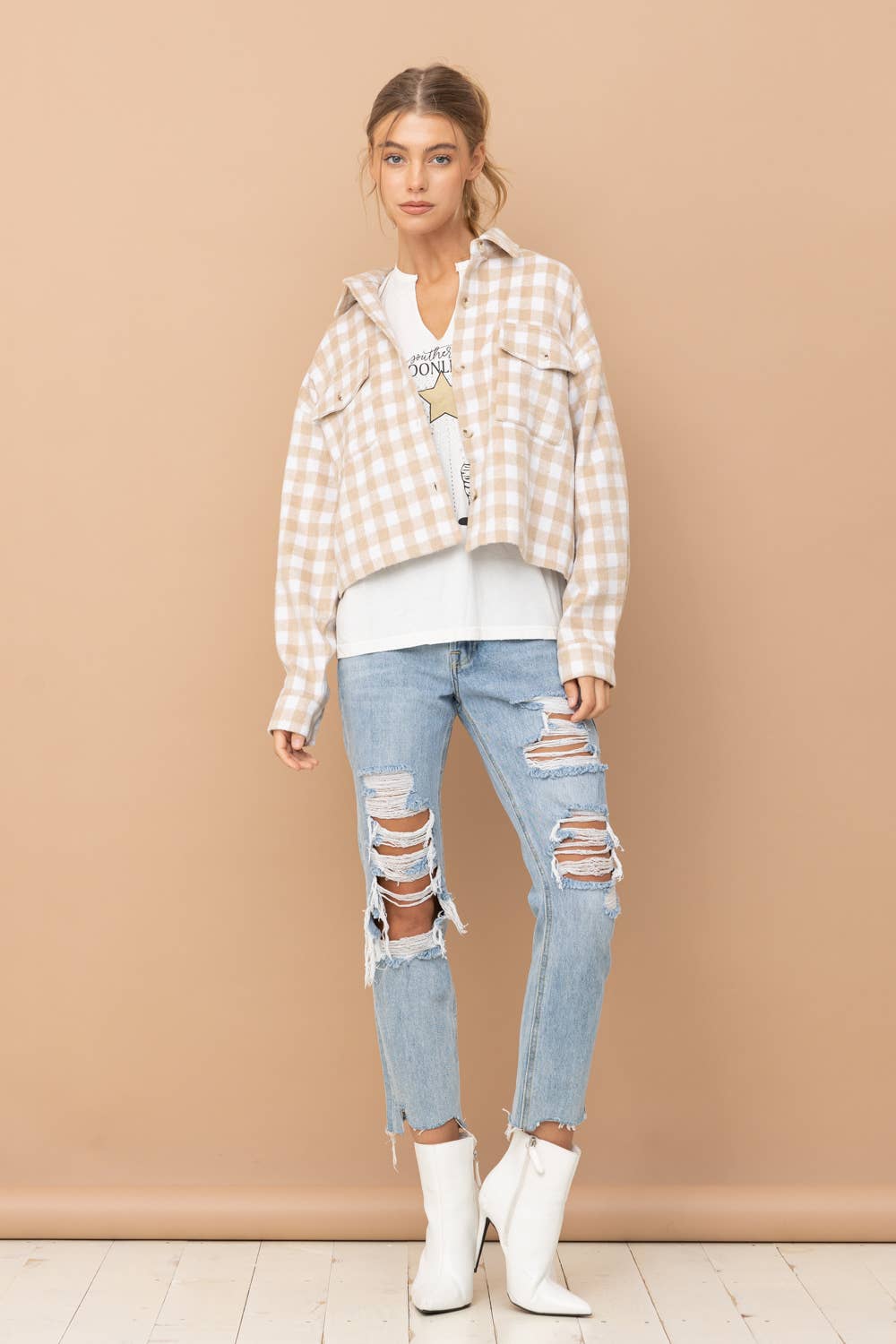 Cropped Shirt Jacket