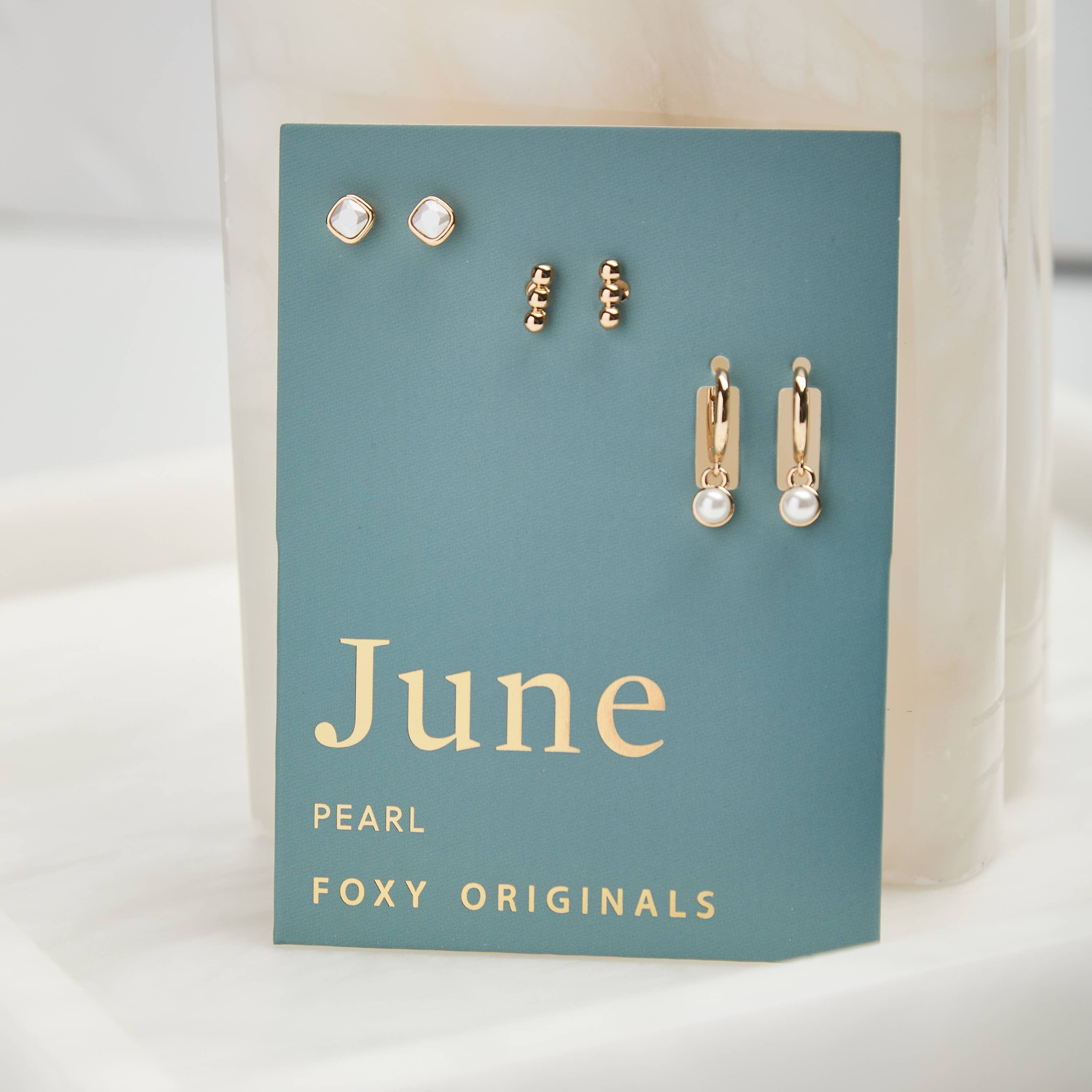 June Birthstone Stud & Huggie Hoop Earrings | Spring 2026