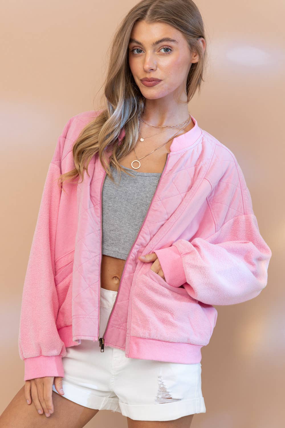 Quilted Fleece Jacket