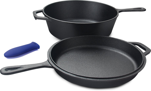 Pre-seasoned Cast Iron 3-piece set