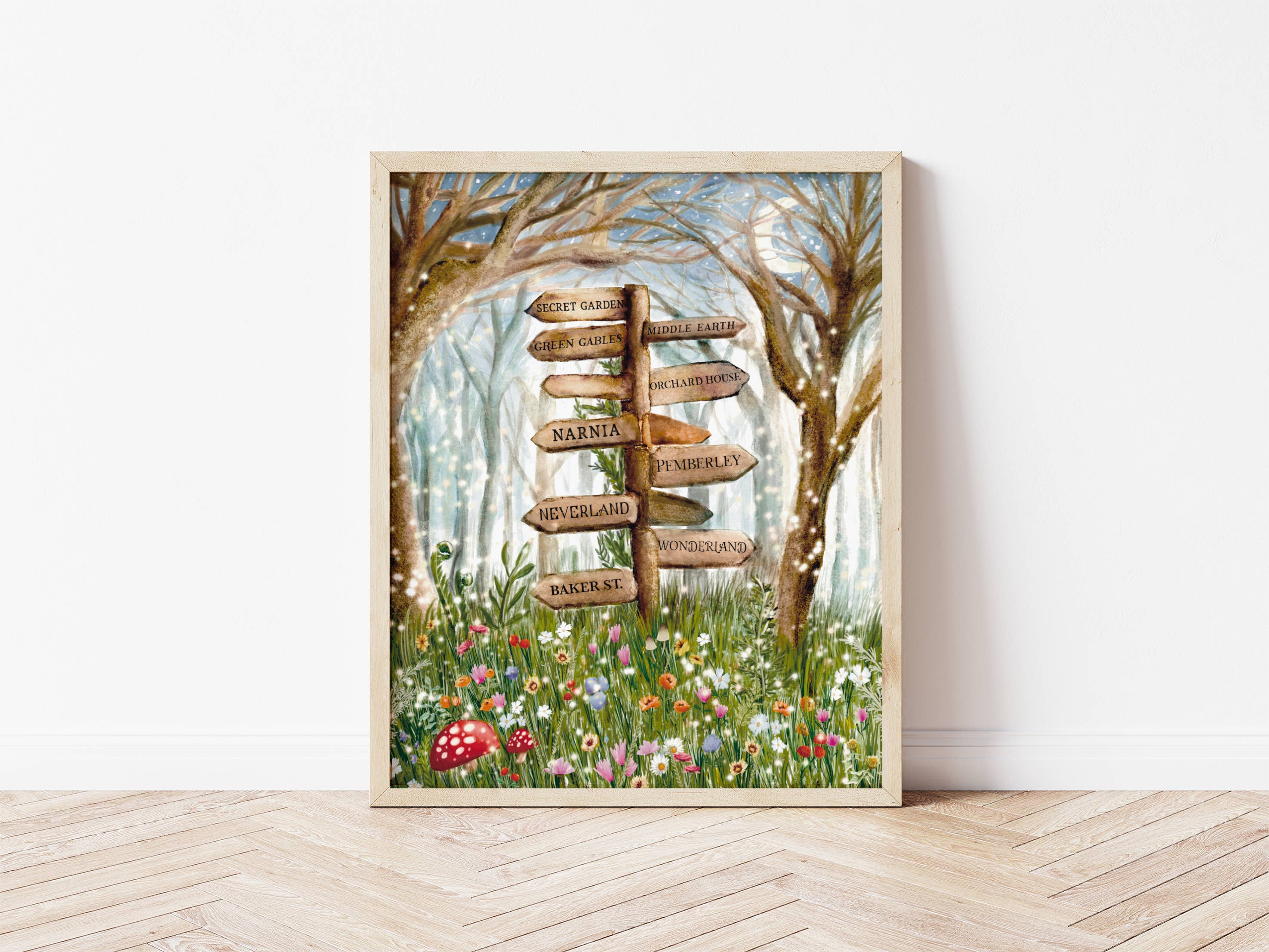 Literary Locations Signpost Print
