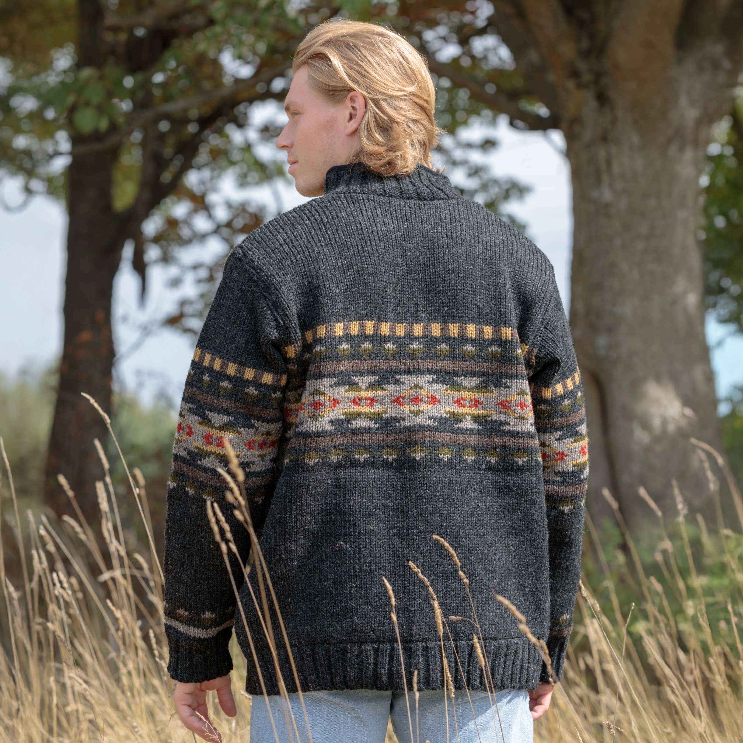 Austin Western Zip Cardigan – Hand Crafted Wool Sweater