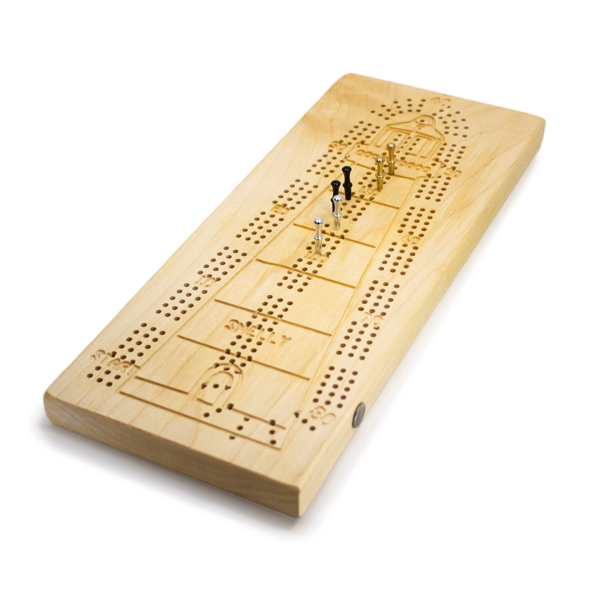 Lighthouse Cribbage Board