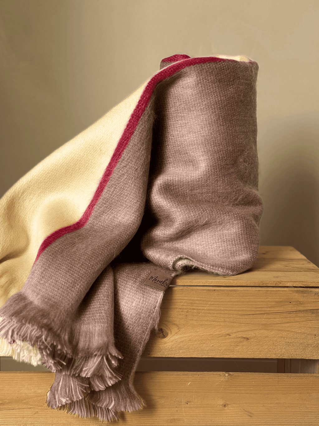 Crimson Sand Fusion Alpaca Blanket Scarf