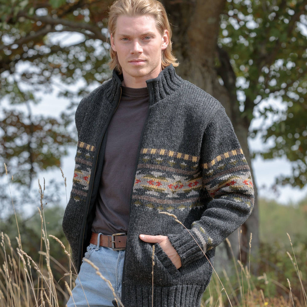 Austin Western Zip Cardigan – Hand Crafted Wool Sweater
