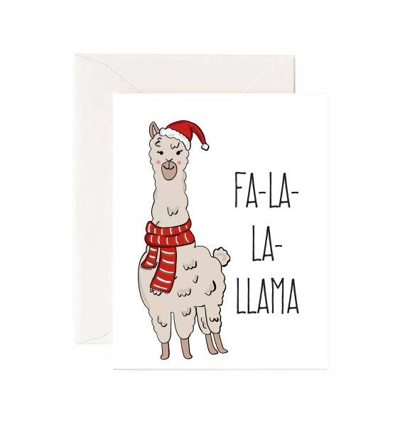 Fa la la llama - Greeting Card