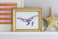 Humpback Whale Print | Pressed Flower Art