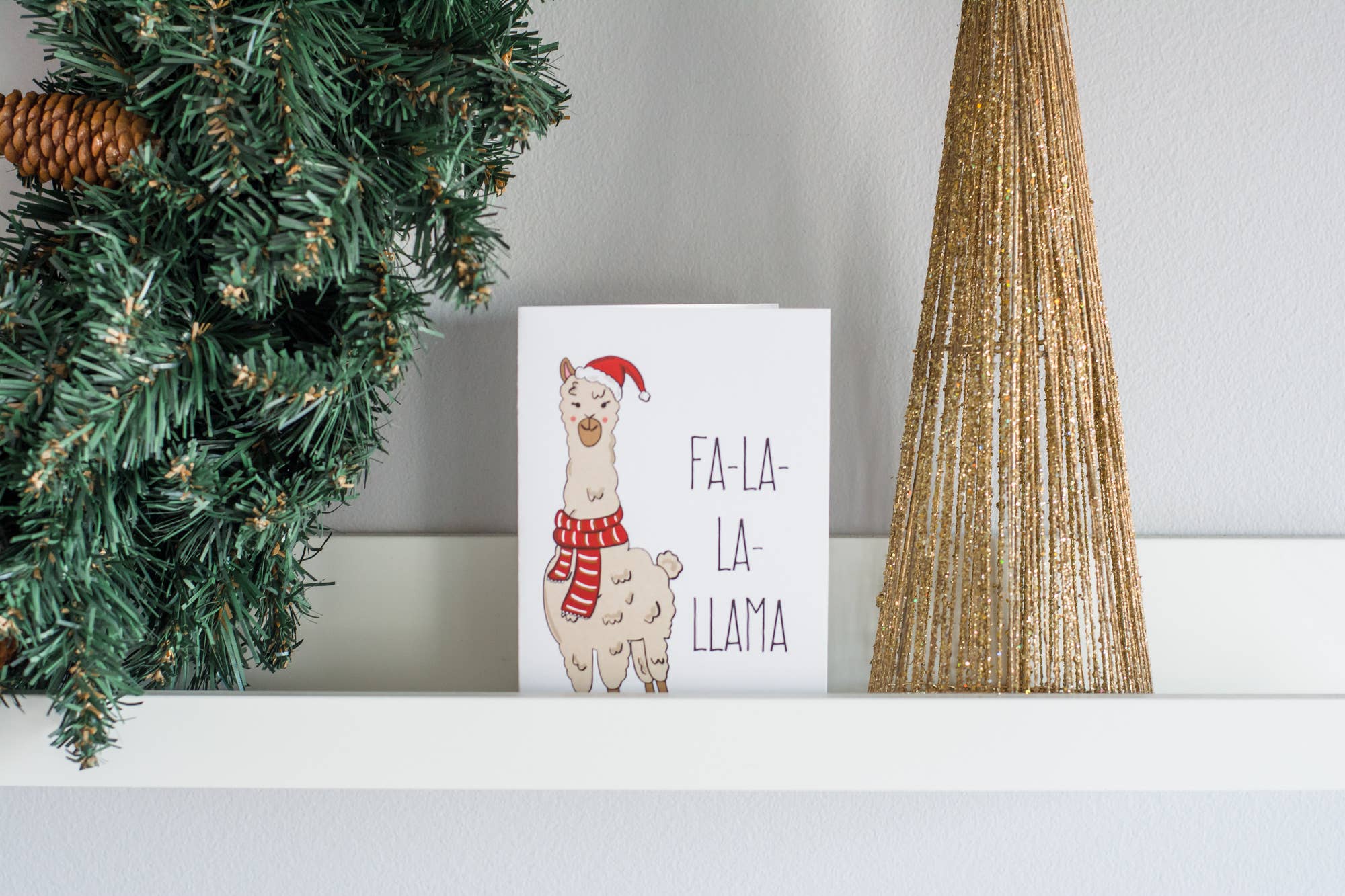 Fa la la llama - Greeting Card