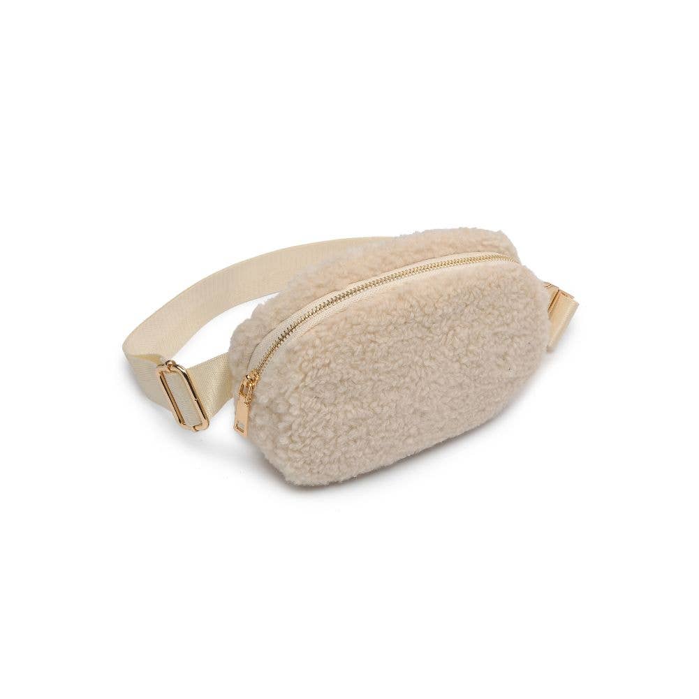 Santi Sherpa Shearling Belt Bag Fanny Pack