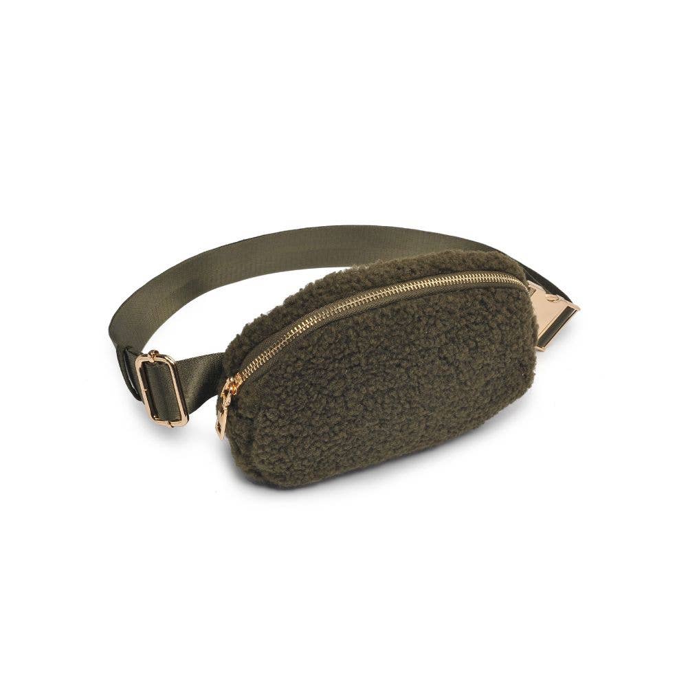 Santi Sherpa Shearling Belt Bag Fanny Pack