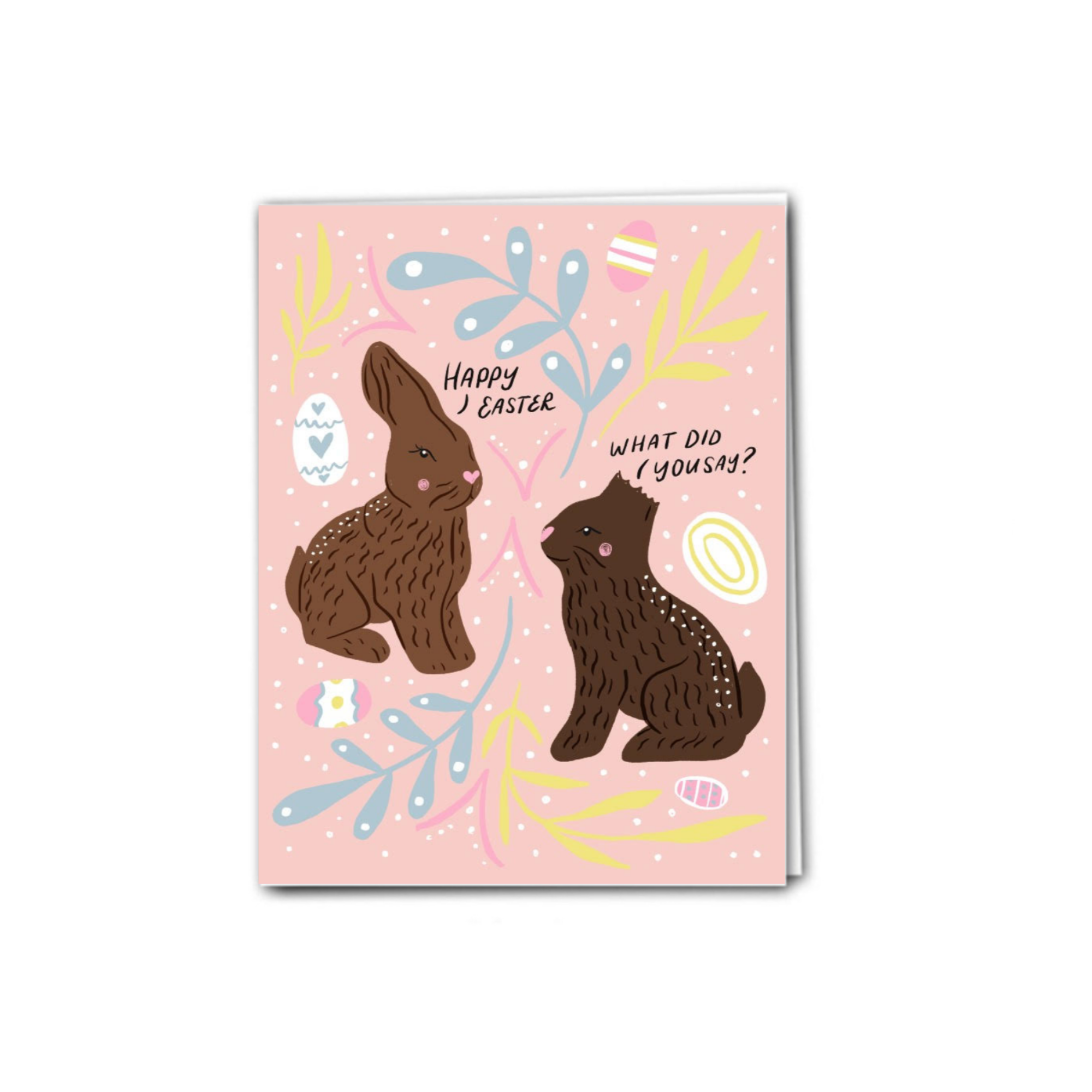 Chocolate Easter Bunny Card