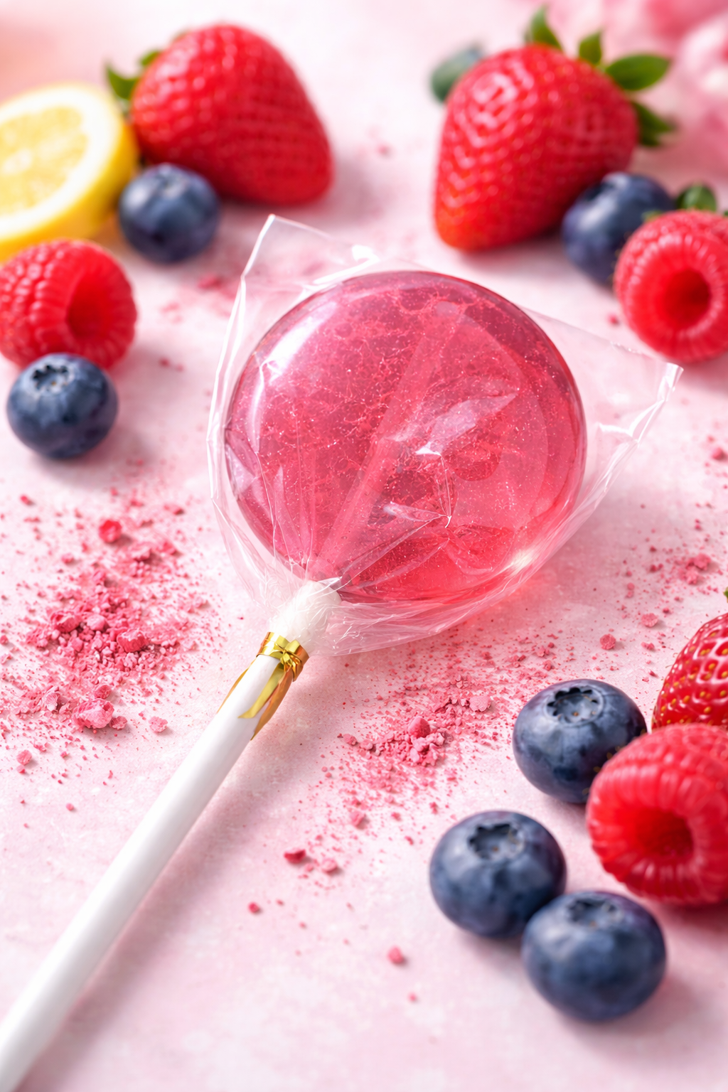 Gourmet Sour Berry Sparkle Lollipop