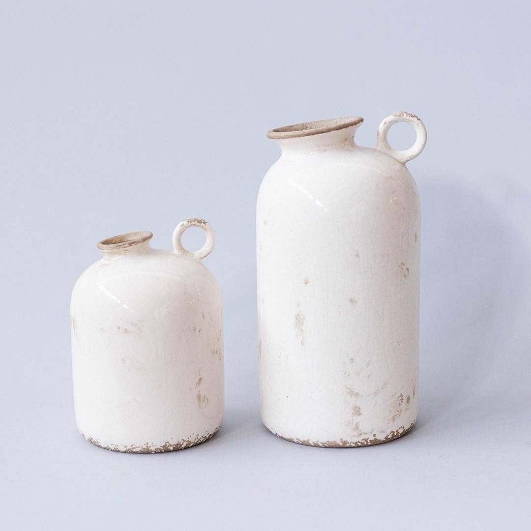 Large Ceramic Vase with Handle