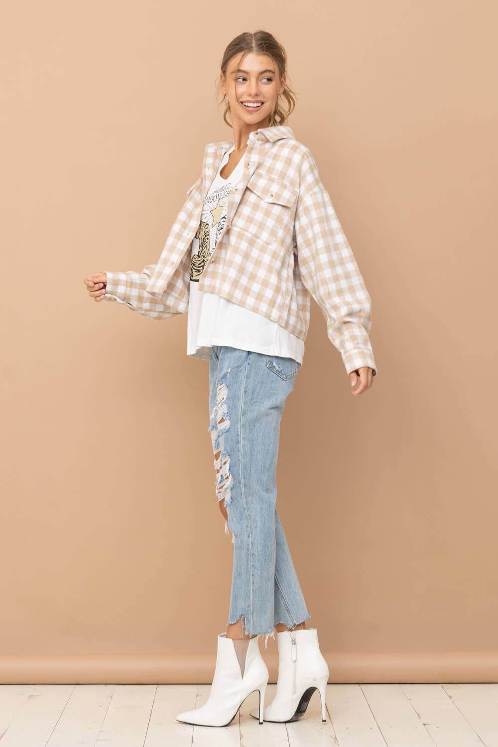 Cropped Shirt Jacket