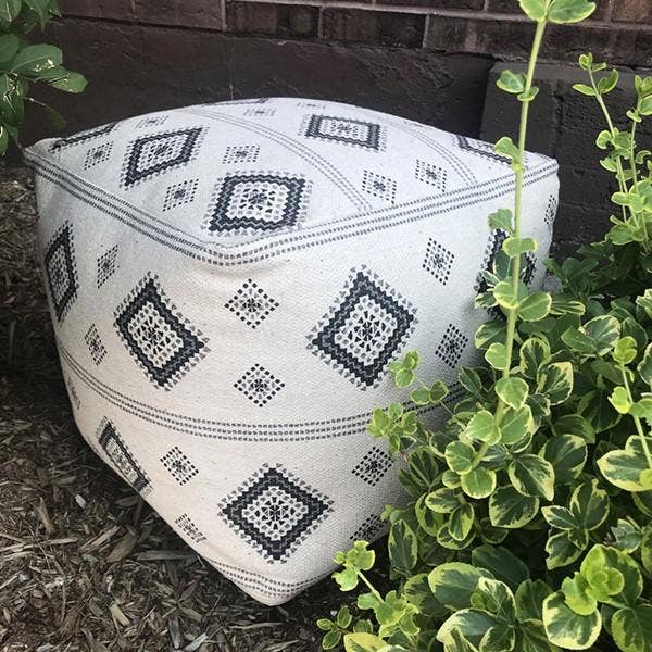 18" x 18" x 15" Cotton Pouf