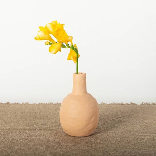 Ceramic Terra Cotta Bud Vase