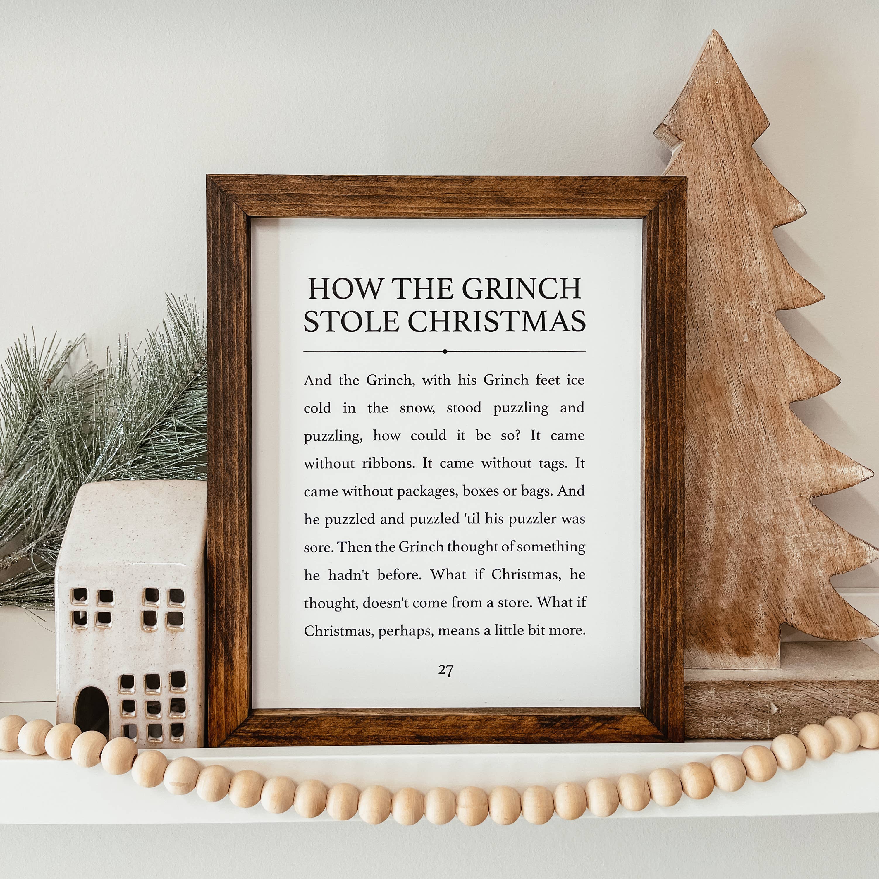 How The Grinch Stole Christmas Framed Wood Sign