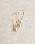 Pearl Drop Gold Earrings