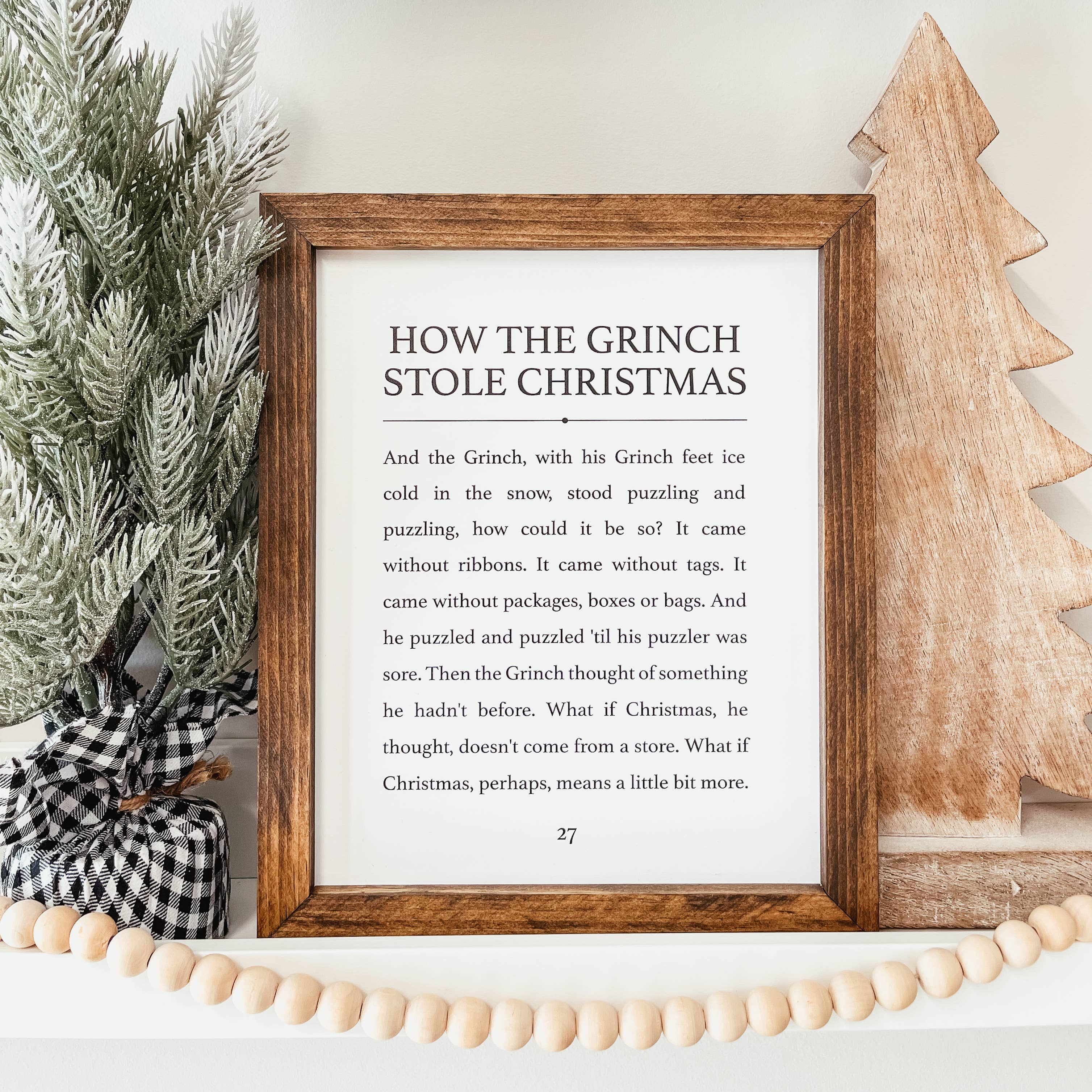 How The Grinch Stole Christmas Framed Wood Sign