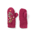 Naomi Embroidered Wool Hand Knit Mittens