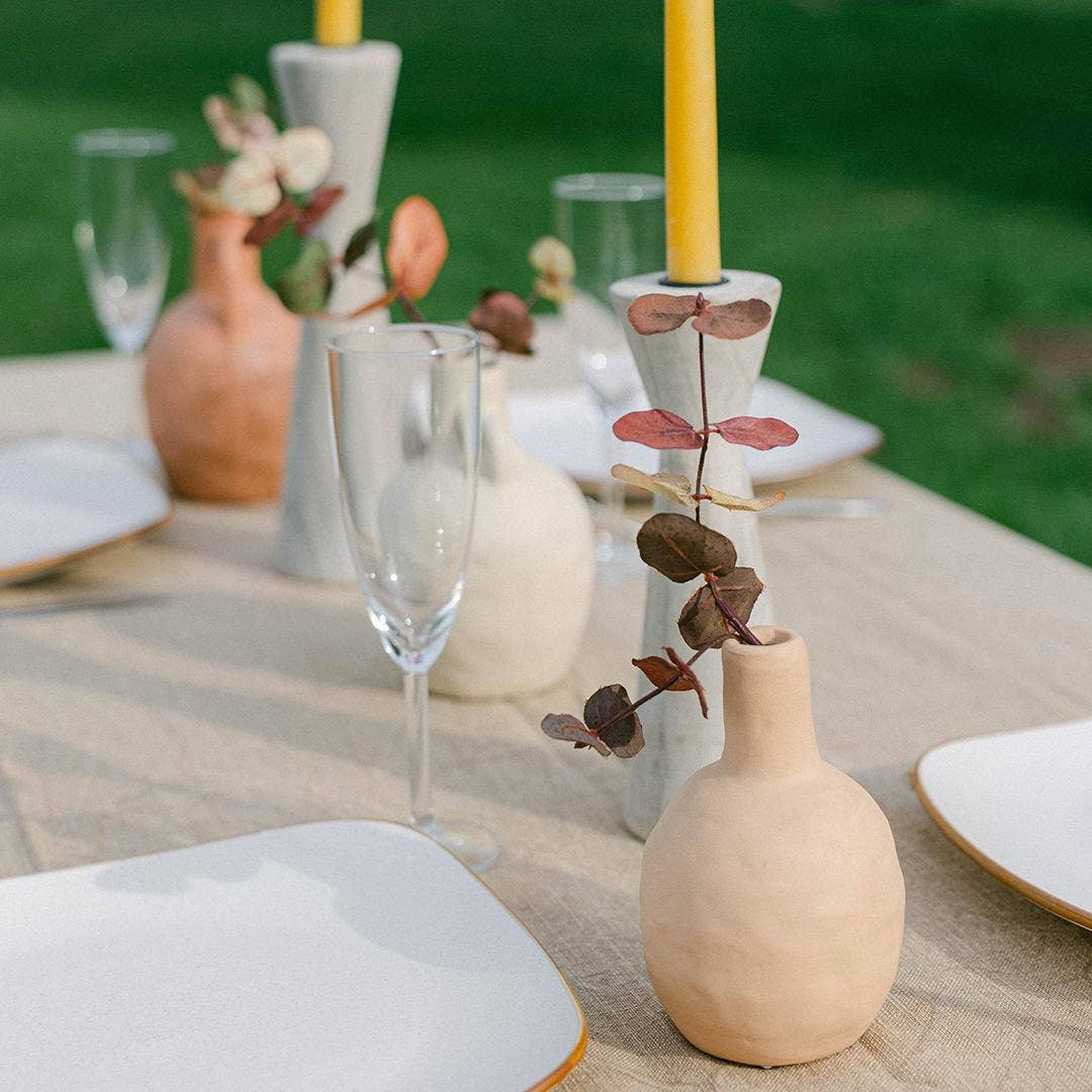 Ceramic Terra Cotta Bud Vase
