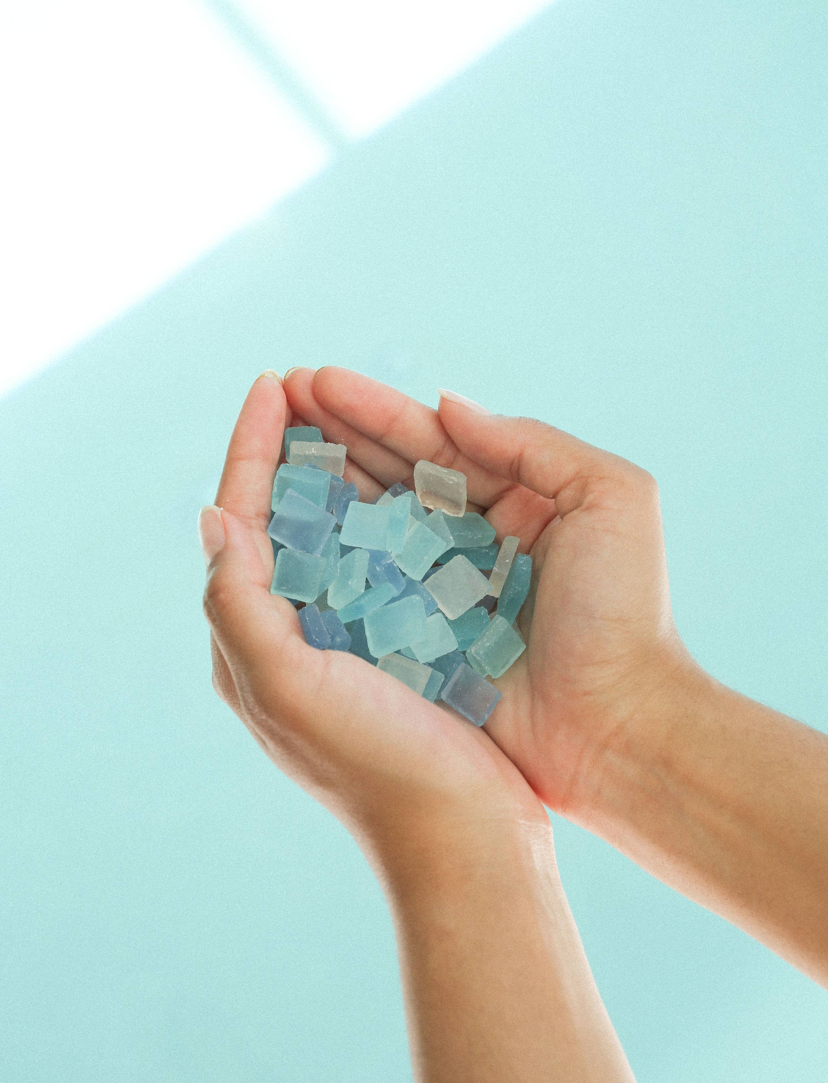 Aqua Sea Glass Glass Soap