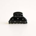Claw Clip | Black with CZ Stones